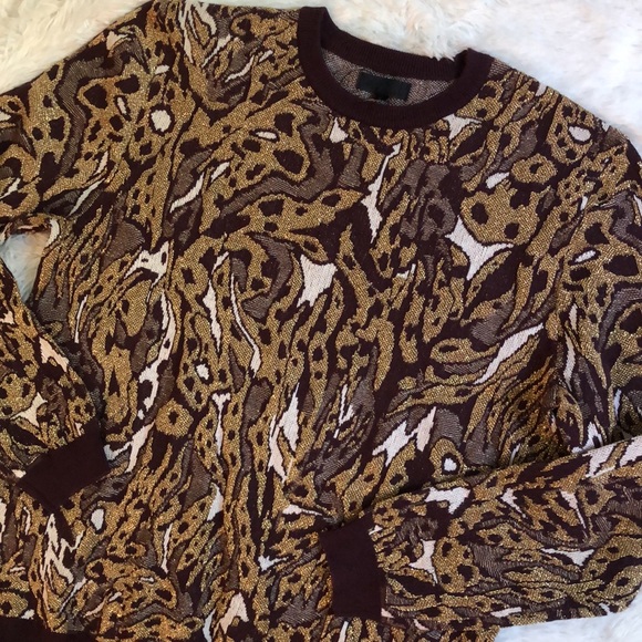 SOLD! ASOS NWOT men’s pullover metallic sweater - Picture 2 of 5